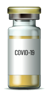 A picture of a COVID-19 vaccine vial.